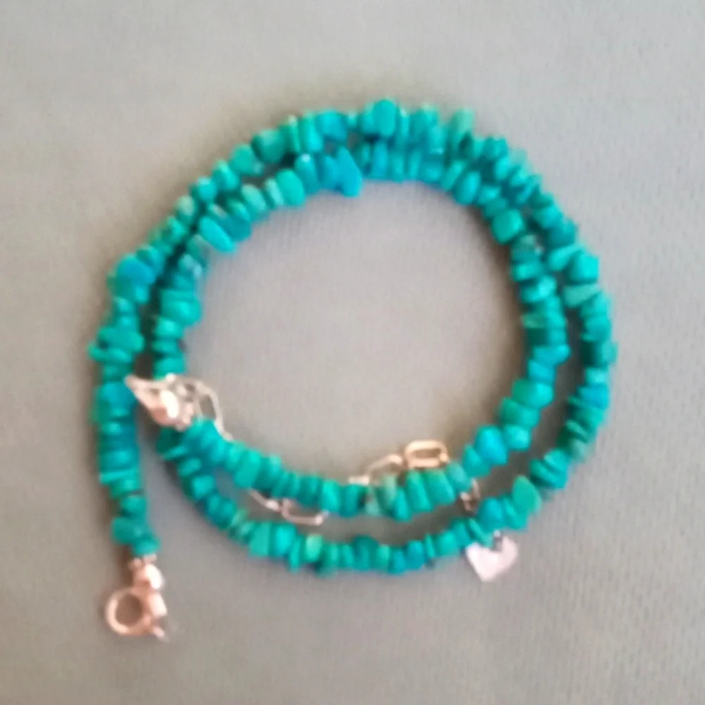 CAROLYN POLLACK STERLING SILVER AND TURQUOISE NECKLACE - Picture 9 of 11